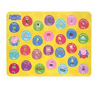 Peppa Pig Alphabet Childrens Placemat - Wipeable - Reuseable, Yellow, One Size