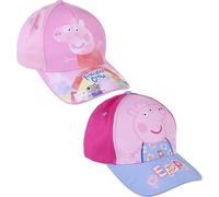 Peppa Pig and Friends Kids' Cap - Fuchsia and Purple - Suitable from 2 to 8 Years - Combines Cotton and Polyester - Children's Cap with Adjustable Back Velcro - Original Product Designed in Spain