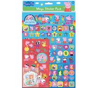 Peppa Pig and Friends Mega Sticker Pack | Three Types of Stickers (Around 150 Total) | Reusable on Non-Porous Surfaces, Blue/Red