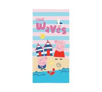Peppa Pig and George Kids Towel | Super Soft Feel, Waves Design | Perfect The Home, Bath, Beach & Swimming Pool | One Size 70cm x 140cm