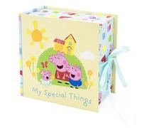 Peppa Pig Baby Keepsake Box | 6 Drawer Memory Box for Newborn Mementos | Baby Gift with Ribbon Closure | Official Licensed Gift