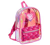 Peppa Pig Transparent Backpack Girls Swim Bag Kids Wipeable Nursery Bag Beach Bag