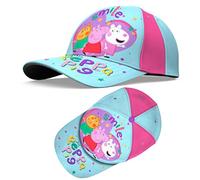 Peppa Pig Baseball Cap for Girls - Kids Sky Blue Toddler Hat with Velcro Closure - Cartoon Character Sun Hat for Ages 3-6 Years - Adjustable Cotton Cap for Outdoor, Beach & Everyday Wear