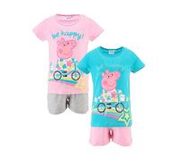 Peppa Pig Be Happy Pack of 2 T-Shirt Pyjama Sets Multi
