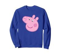 Peppa Pig Big Face Sweatshirt, Adult Unisex, Royal Blue, Medium