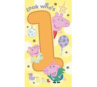 Peppa Pig Birthday Card, Age 1-1st Birthday Card