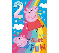 Peppa Pig Birthday Card for Age 2, Decorative Design