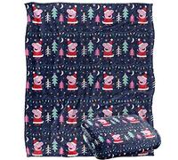 Peppa Pig Blanket, 152 x 127 cm Santa Peppa Pattern Silky Touch Super Soft Throw Blanket, 50" x 60"