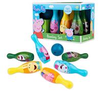 Peppa Pig Bowling Set for Kids, 6 Pins and 1 Ball Bowling Set - Indoor/Outdoor Games for Boys and Girls
