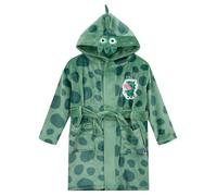 Peppa Pig Boys George Pig Dressing Gown | Hooded Dressing Gown | Fleece Boys Robe | Green | 7-8 Years