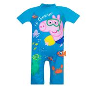 Peppa Pig Boy's George Pig & Mr Dino Surfsuit in Blue | Size: 5-6 Years Peppa Pig Blue 5-6 Years
