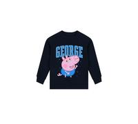 Peppa Pig Boy's George Pig Sweatshirt in Blue | Size: 5-6 Years Peppa Pig Blue 5-6 Years
