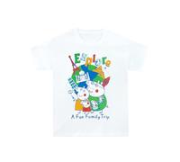 Peppa Pig Boys T Shirt, Peppa George and Evie Summer Tops, Cotton Boy’s T-Shirts, White 5-6 Years