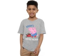 Peppa Pig Boy's Tv George Pig Daddy's Little Helper T Shirt, Heather Grey, 5-6 Years