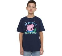Peppa Pig Boy's Tv George Pig Roarsome Daddy T Shirt, Navy, 5-6 Years