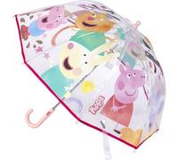 CERDÁ LIFE'S LITTLE MOMENTS Peppa Pig Bubble Umbrella - Printed Design of Characters from Series - Manual Opening - Made of 100% POE with Fibreglass Frame - Original Product Designed in Spain