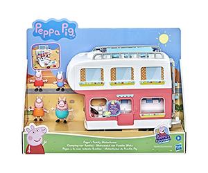 Peppa Pig Camper for toddlers, is a playset with transformable camper that plays sounds and music (LANGUAGE: FRENCH)