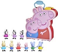 Peppa Pig Toy Case Peppa's Adventures – Preschool Toy, 9 Figurines (Peppa, George & Zebra Sisters)