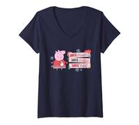 Peppa Pig Christmas Super Mummy, Super Tired! V-Neck T-Shirt