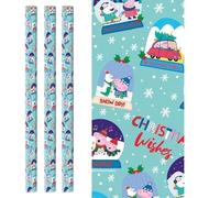 Peppa Pig Christmas Wrapping Paper 3 x 2M Rolls Gift Wrap for Boys or Girls - UK Made
