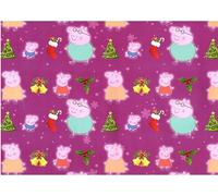 Peppa Pig Christmas Wrapping Paper for Kids | 2 Sheets and 2 Tags | Children's TV Cartoon Characters