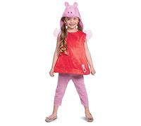 Peppa Pig Classic Dress-Up Costume by Disguise for Kids, Officially Licensed Outfit Featuring Peppa’s Iconic Red Dress, Suitable for Halloween & Playtime Fun, Age 3-4