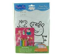 Peppa Pig Colouring Set Childrens Activity Stickers Stocking Filler Gift Age 3+