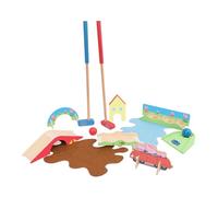 Peppa Pig Crazy Golf Set with Sound - Includes Wooden Course Obstacles for Kids to Build with Clubs & Balls for Indoor & Outdoor Fun - Physical & Mental Growth - FSC Certified - 18 Months and Up