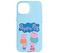 Peppa Pig Cute Family Group Shot Logo Case for iPhone 15