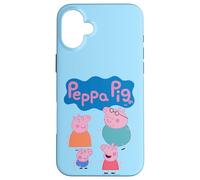 Peppa Pig Cute Family Group Shot Logo Case for iPhone 16 Plus