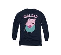 Peppa Pig Daddy Pig Girl Dad Long Sleeve T Shirt, Navy Hasbro Navy M
