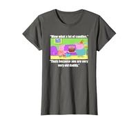 Peppa Pig Daddy Pig's Birthday Candles T-Shirt, Women, Asphalt Grey, Small