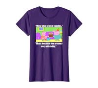 Peppa Pig Daddy Pig's Birthday Candles T-Shirt, Women, Purple, 3X-Large