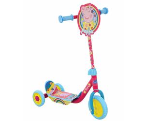 Peppa Pig Deluxe Tri Scooter MV Sports Printed Anti-Slip Footprint Adjustable Handlebar 63-69cm Ages 3 Years+ Pink