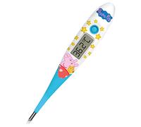 Peppa Pig Digital Thermometer | Oral, Underarm use| Large LCD | 10 Second Reading | Fever Alarm | Flexible Tip | Last Temperature Recall | CE Certified | Calms Kids | Made by Jellyworks
