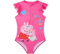 Peppa Pig | Disney Frozen | Minnie Mouse Girls Swimming Costumes, One Piece Front Zip-Up Bathing Swim Suits, Swimwear Gifts