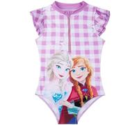 Peppa Pig | Disney Frozen | Minnie Mouse Girls Swimming Costumes, One Piece Front Zip-Up Bathing Swim Suits, Swimwear Gifts