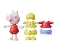 Peppa Pig Dress-Up Figure, 15 cm Doll with 6 Rain & Snow Fashion Accessories, Mi