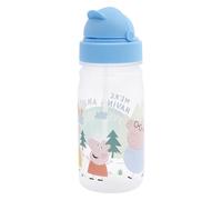 Peppa Pig Explorer 400ml Kids Water Bottle with Dome Lid & Flip-Up Integrated Straw - BPA-Free, Leak-Proof Design, Perfect for School & Outdoor Activities, Blue