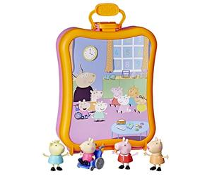 Peppa Pig F3779 Peppa's Club Friends Box Preschool Toy Contains 4 Characters Fun Take Away with Handle 3 Years +, Multi-Coloured