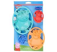 Dr. Oetker Peppa Pig Embossing Cutters - 4 Piece Set for Creative Baking, Easy to Use - Perfect for Biscuits and Fondant, Durable and Dishwasher Safe