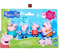 Peppa Pig Family of Five with Evie in Carrier Toy Figures - NEW