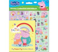 Peppa Pig Family Sticker Collection and Album, Featuring New Baby Sister Evie | Official Licensed Product | Reusable on Non-Porous Surfaces | Age 3+, Unisex | Gifts, Presents, Party Bag, Scrapbooking