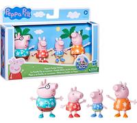 PEPPA PIG Figure Box 4 Characters 7cm HOLIDAY VACATION George Dad Mom HASBRO