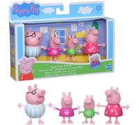 PEPPA PIG Figure Box 4 Figures 7cm IN PAJAMAS George Mummy Daddy HASBRO F2192