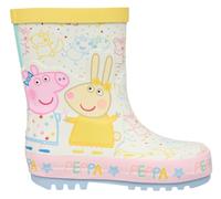 Peppa Pig Flare Girls White & Pink Printed Wellington Boots, Size: 8
