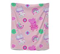 Peppa Pig Fleece Smile Blanket150cm x 100cm Multicoloured/Multicoloured TC911