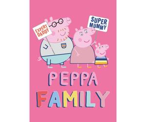 Peppa Pig Fleece Throw Blanket 100 x 140 cm Family Mum and Dad