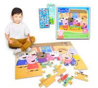 Peppa Pig Floor Puzzle for Kids 3-5 - Bundle with 36 Pc Jigsaw Puzzle Plus Stickers, More | 20" x 30" Peppa Pig Puzzles for Girls, Kids, Toddlers