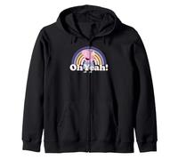 Peppa Pig Flower Power Oh Yeah Love Friend BFF 60s Fun Retro Zip Hoodie